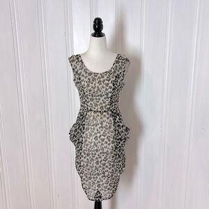Ultra-Feminine Sheer Animal Print Dress